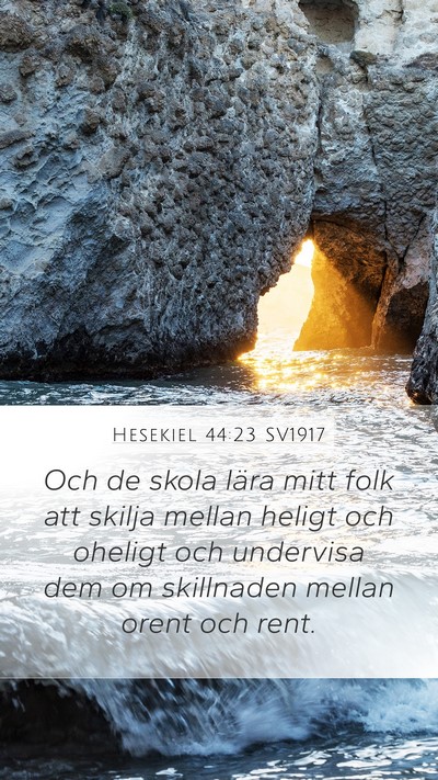 Hesekiel 44:23 SV1917 Bible Verse Image