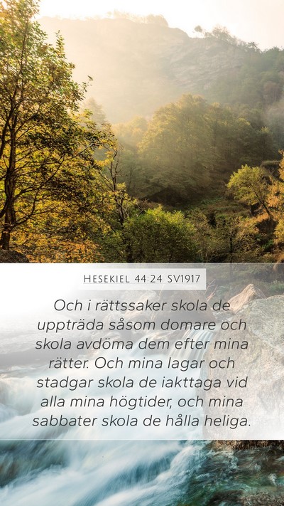 Hesekiel 44:24 SV1917 Bible Verse Image