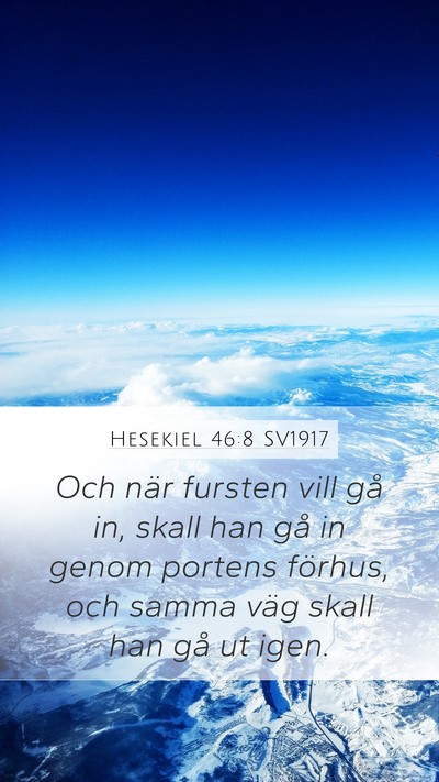 Hesekiel 46:8 SV1917 Bible Verse Image