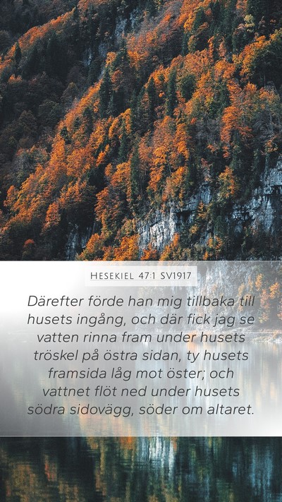 Hesekiel 47:1 SV1917 Bible Verse Image