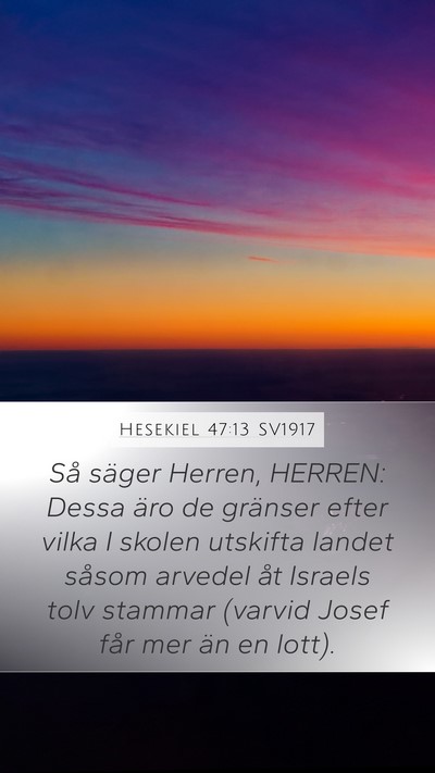 Hesekiel 47:13 SV1917 Bible Verse Image
