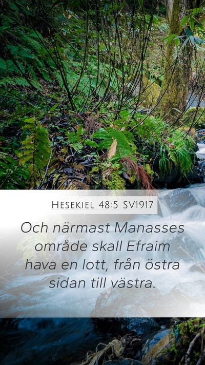 Hesekiel 48:5 SV1917 Mobile Phone Wallpaper - Och närmast Manasses område skall Efraim hava - Mobile Bible Verse Wallpaper