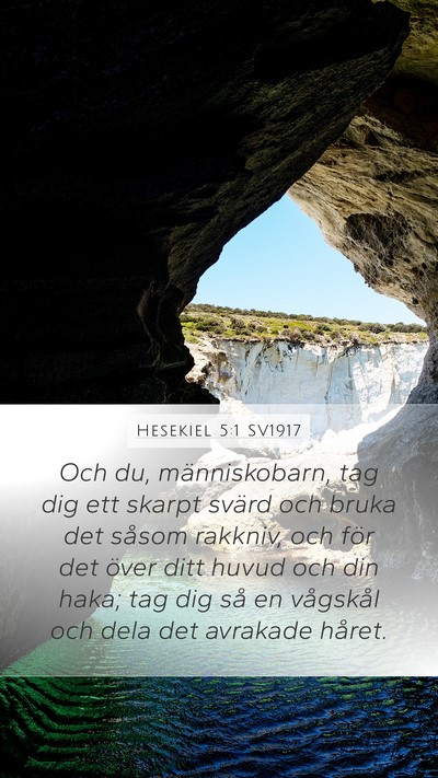 Hesekiel 5:1 SV1917 Bible Verse Image