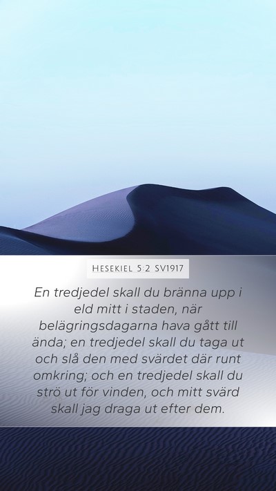 Hesekiel 5:2 SV1917 Bible Verse Image