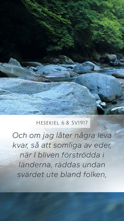 Hesekiel 6:8 SV1917 Bible Verse Image