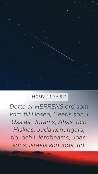 Hosea 1:1 SV1917 Bible Verse Image