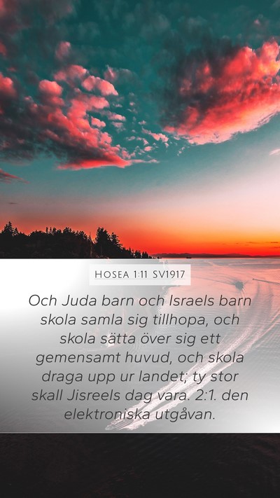 Hosea 1:11 SV1917 Bible Verse Image