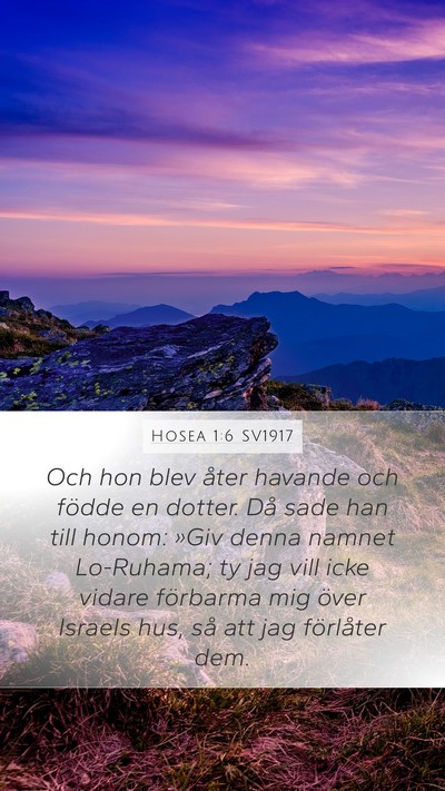 Hosea 1:6 SV1917 Bible Verse Image