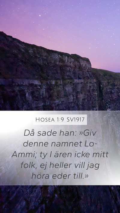Hosea 1:9 SV1917 Bible Verse Image