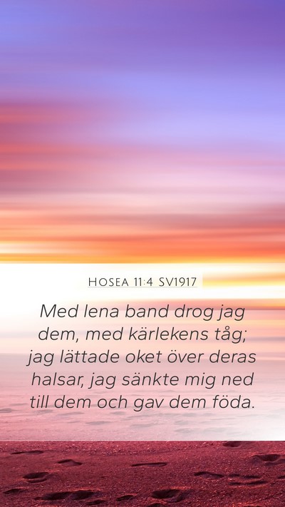 Hosea 11:4 SV1917 Bible Verse Image