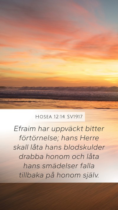 Hosea 12:14 SV1917 Bible Verse Image