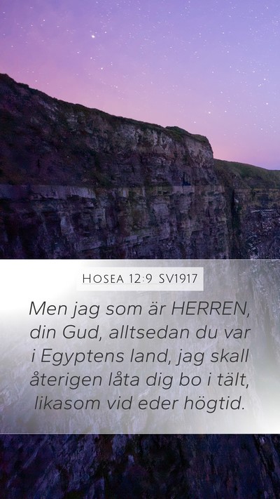 Hosea 12:9 SV1917 Bible Verse Image