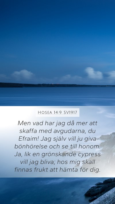 Hosea 14:9 SV1917 Bible Verse Image