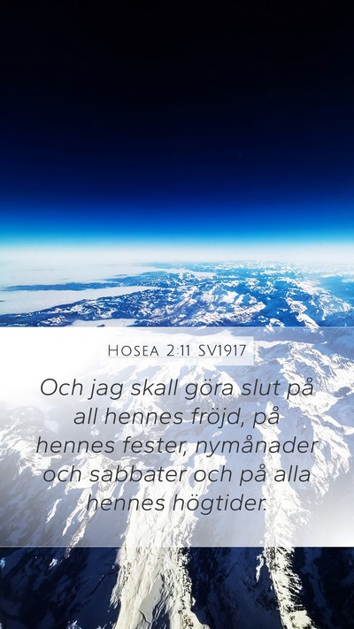 Hosea 2:11 SV1917 Bible Verse Image