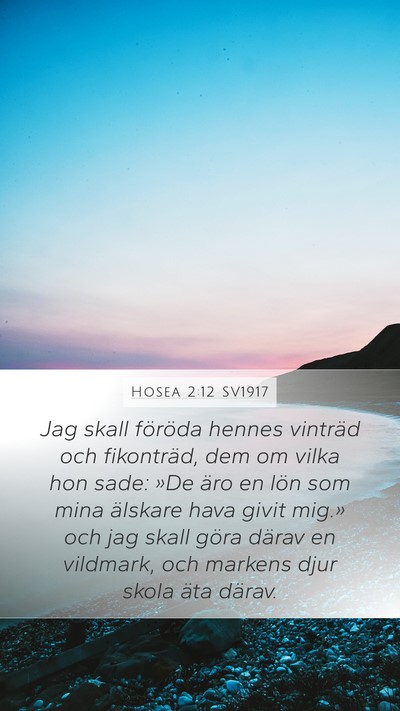 Hosea 2:12 SV1917 Bible Verse Image