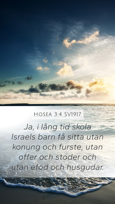 Hosea 3:4 SV1917 Bible Verse Image