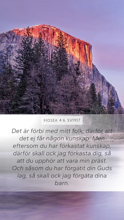 Hosea 4:6 SV1917 Bible Verse Image