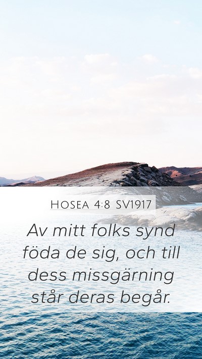 Hosea 4:8 SV1917 Bible Verse Image