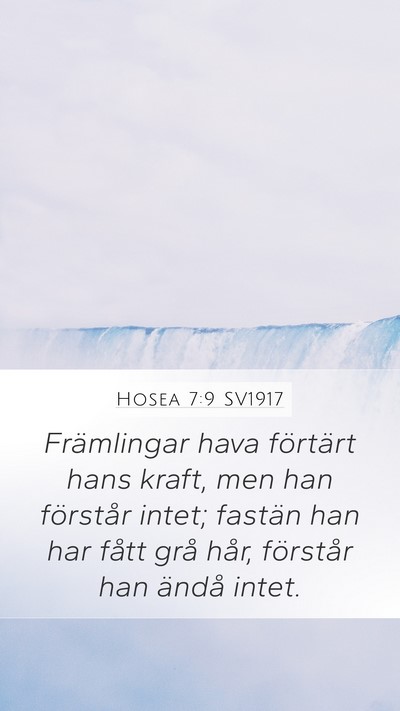 Hosea 7:9 SV1917 Bible Verse Image