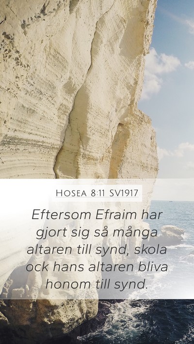 Hosea 8:11 SV1917 Bible Verse Image
