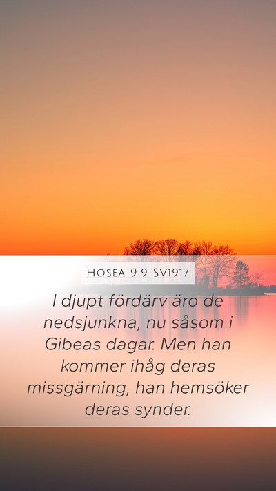 Hosea 9:9 SV1917 Bible Verse Image