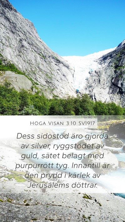 Höga Visan 3:10 SV1917 Bible Verse Image