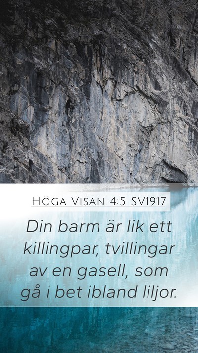 Höga Visan 4:5 SV1917 Bible Verse Image