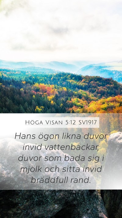 Höga Visan 5:12 SV1917 Bible Verse Image