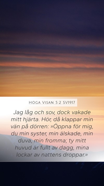 Höga Visan 5:2 SV1917 Bible Verse Image