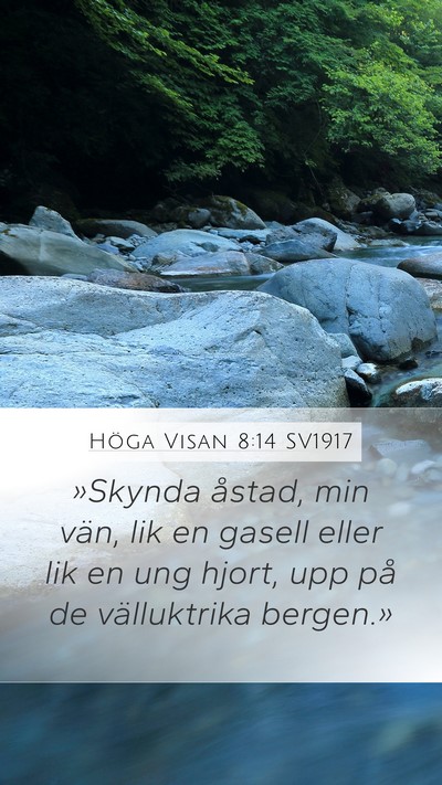 Höga Visan 8:14 SV1917 Bible Verse Image
