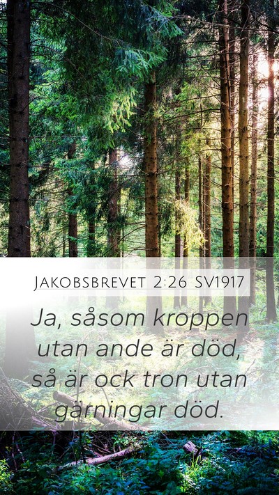 Jakobsbrevet 2:26 SV1917 Bible Verse Image