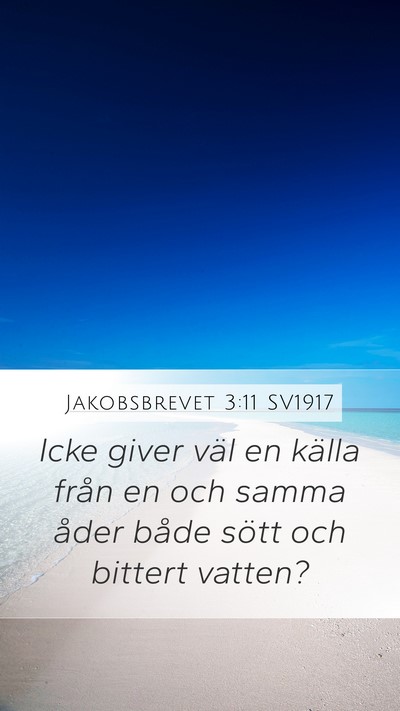 Jakobsbrevet 3:11 SV1917 Mobile Phone Wallpaper - Icke giver väl en källa från en och samma - Mobile Bible Verse Wallpaper