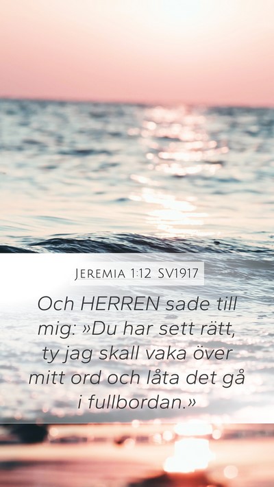 Jeremia 1:12 SV1917 Bible Verse Image