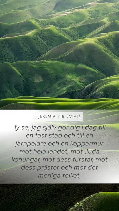 Jeremia 1:18 SV1917 Bible Verse Image
