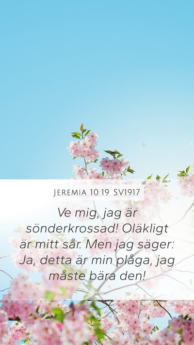 Jeremia 10:19 SV1917 Bible Verse Image