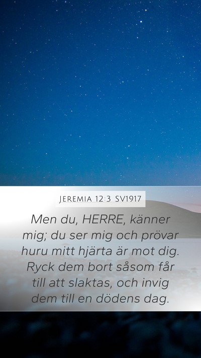 Jeremia 12:3 SV1917 Bible Verse Image
