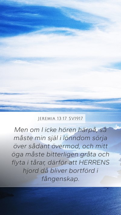 Jeremia 13:17 SV1917 Bible Verse Image