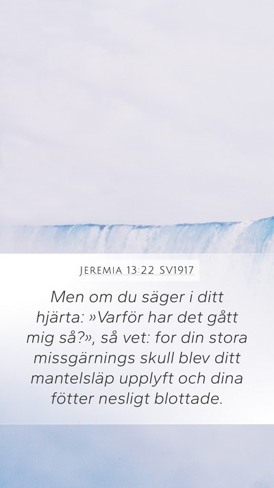 Jeremia 13:22 SV1917 Bible Verse Image