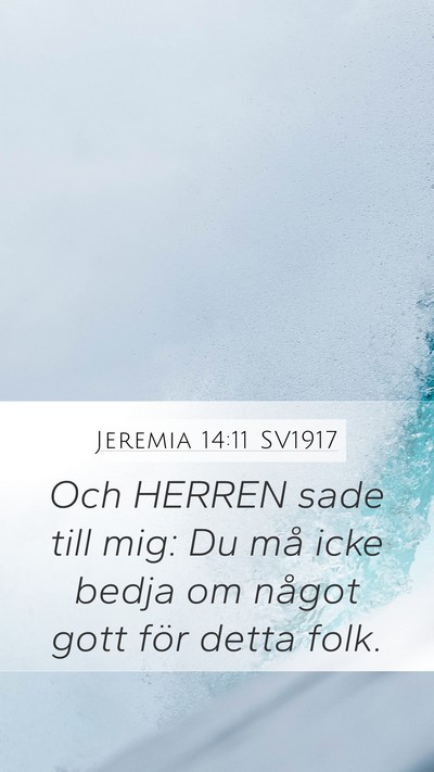 Jeremia 14:11 SV1917 Bible Verse Image