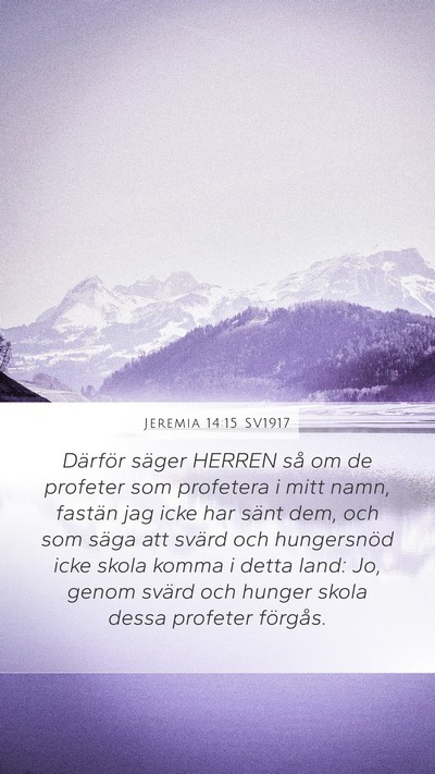 Jeremia 14:15 SV1917 Bible Verse Image