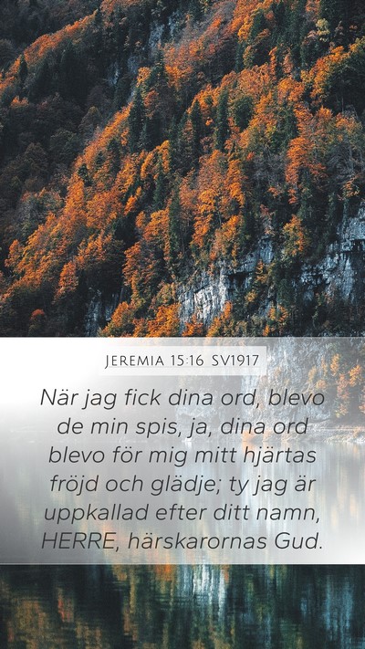 Jeremia 15:16 SV1917 Bible Verse Image
