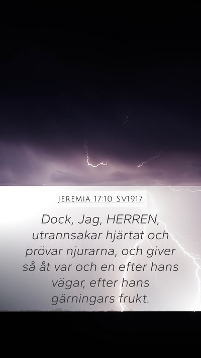 Jeremia 17:10 SV1917 Bible Verse Image