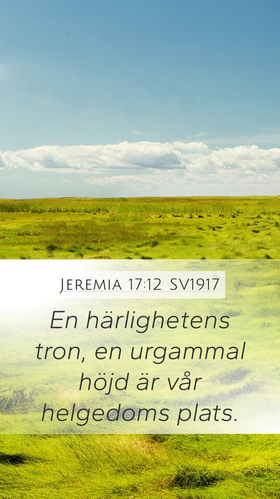 Jeremia 17:12 SV1917 Bible Verse Image