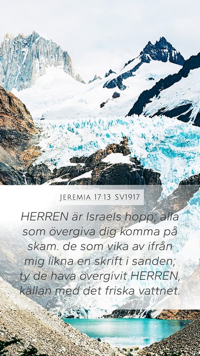 Jeremia 17:13 SV1917 Bible Verse Image