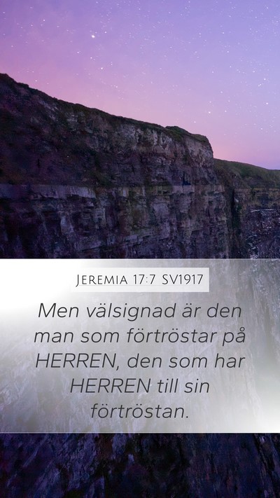 Jeremia 17:7 SV1917 Bible Verse Image