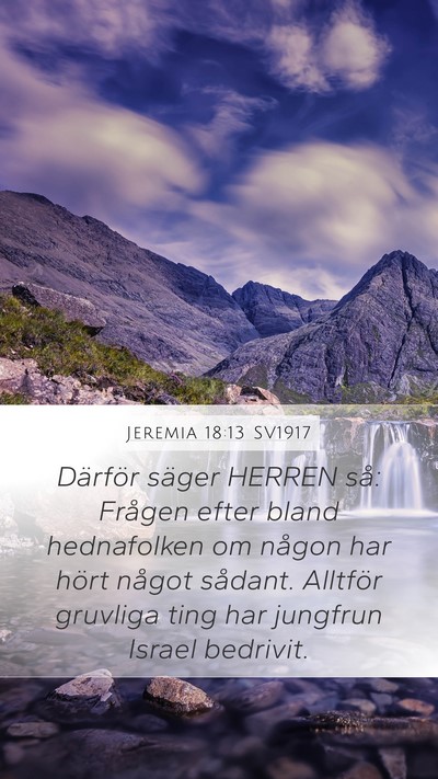 Jeremia 18:13 SV1917 Bible Verse Image