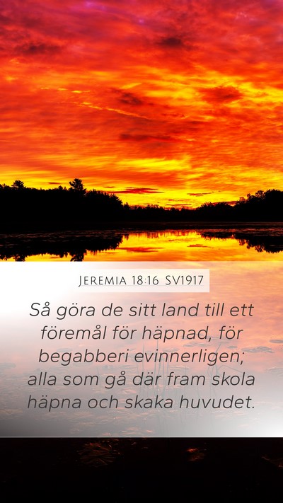 Jeremia 18:16 SV1917 Bible Verse Image
