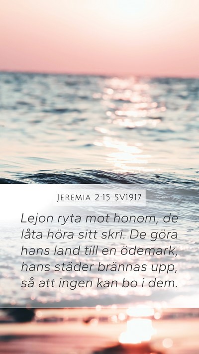Jeremia 2:15 SV1917 Bible Verse Image