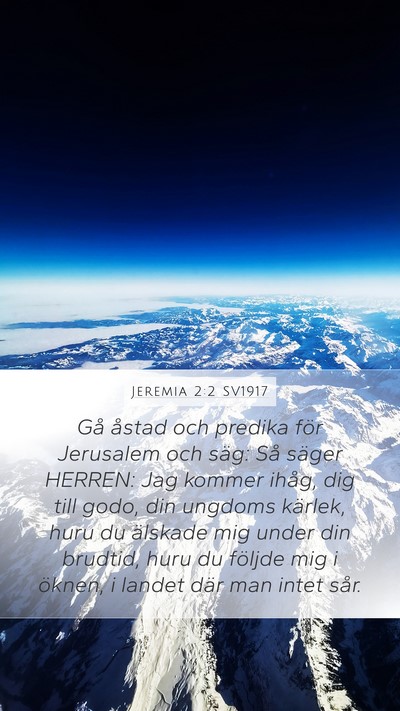 Jeremia 2:2 SV1917 Bible Verse Image
