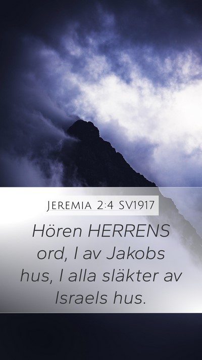 Jeremia 2:4 SV1917 Bible Verse Image